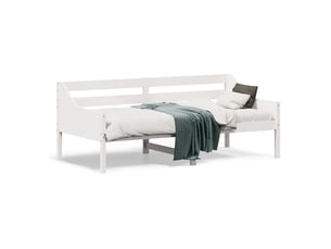 Lit simple 90x190 cm coloris blanc