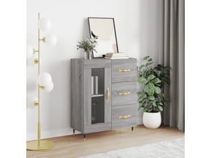 Buffet - bahut - meuble de rangement sonoma gris 69,5x34x90 cm bois d'ingénierie