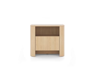 Table de chevet savio avec tiroir et étagère en bois - chêne