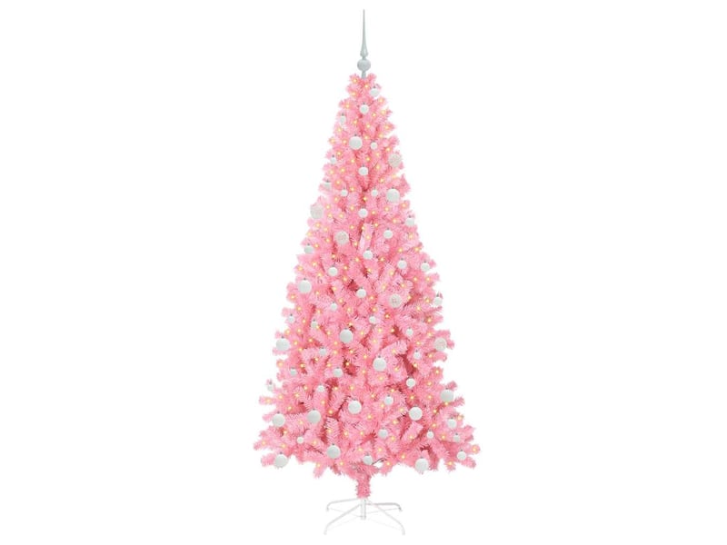  Sapin de noël, arbre de noël rose 180 cm pvc shl1679  - Conforama C