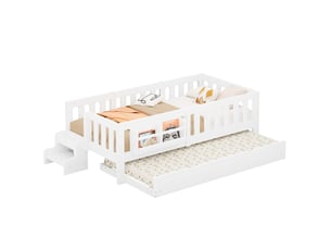 Lit simple 90x200 cm MODERNLUXE   coloris blanc
