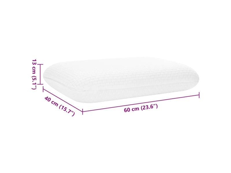  Oreiller, coussin de sommeil 60 x 40 x 13 cm mousse à mémoire de forme cf55924  - Conforama E