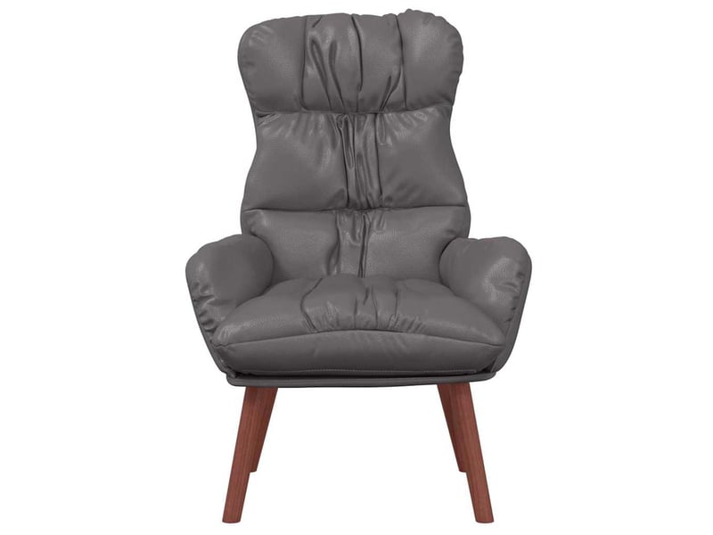  Fauteuil salon, fauteuil relax gris 69 x 74 x 93 cm simili cuir  - Conforama D