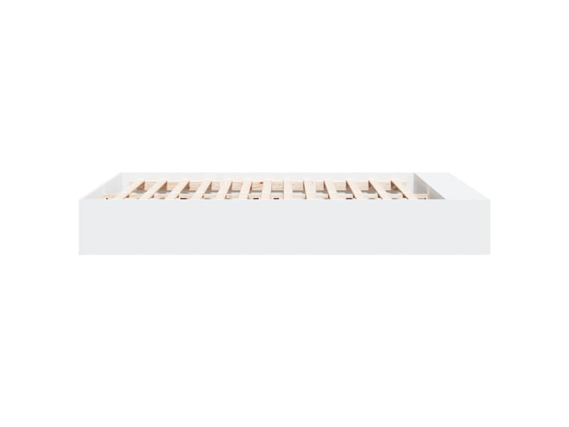 Lit double- lit adulte - cadre de lit sans matelas blanc 150x200 cm - Conforama D
