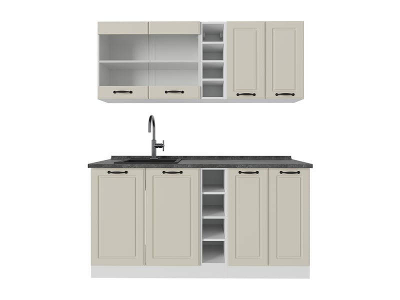 Vicco cuisine, sable campagneblanc, 160cm sans plan de travail - Conforama A