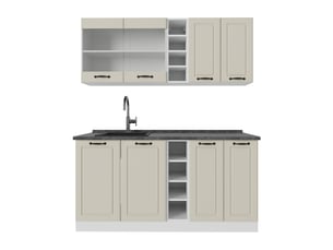 Vicco cuisine, sable campagneblanc, 160cm sans plan de travail