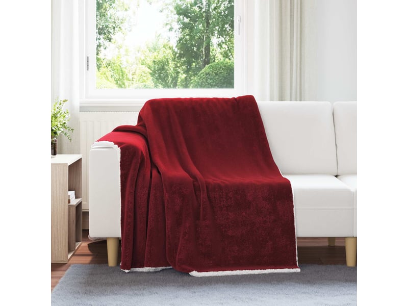  Plaid canapé bordeaux 150x200 cm 1.64 kg polaire  - Conforama B