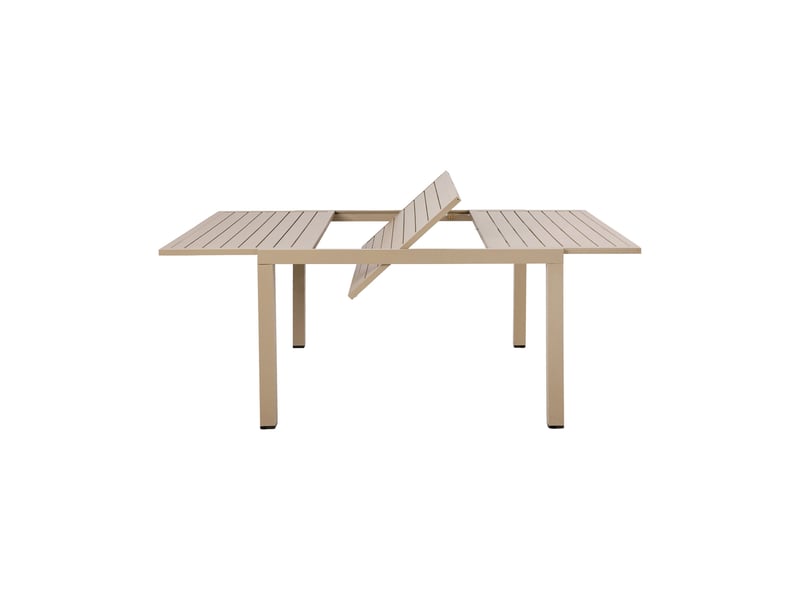  Ensemble table de jardin carrée 120180cm + 8 chaises crème  - Conforama D