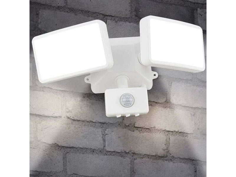  Lampes de sécurité extérieures détecteur de mouvement, projecteur led 1600lm pir blanc froid secteur - rw  - Conforama B
