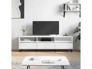 Meuble tv coloris blanc 150 cm <strong></strong>  <strong></strong>