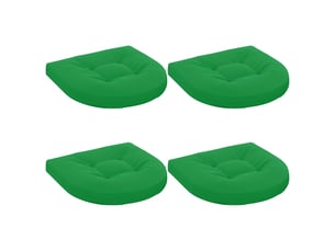 Lot de 4 coussins de siège, coussins d'assise 100 % polyester vert cf60096