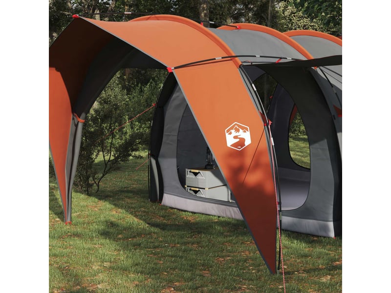  Tente tunnel, tente de camping 4 personne gris et orange shl806  - Conforama C