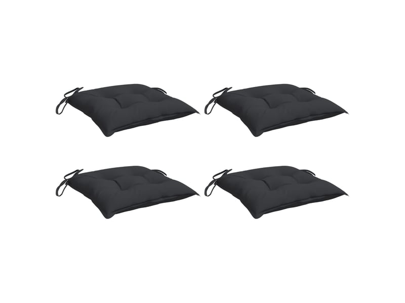  Lot de 4 coussins de palette, coussins de canapé noir 50x50x7 cm tissu oxford cf59733  - Conforama C
