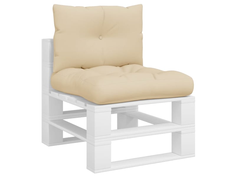 Lot de 2 coussins de palette, coussins de canapé beige tissu cf59488 - Conforama C