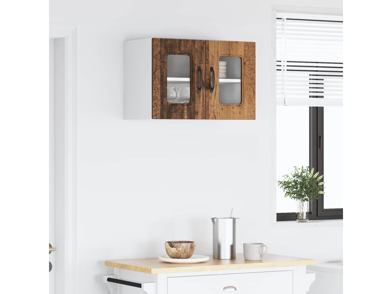  Meuble mural de cuisine | armoire de cuisine bois ancien 60x31x40cm  - Conforama D