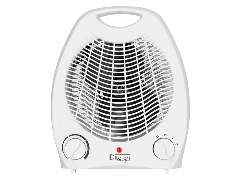 Chauffage soufflant compact blanc 2 000 W – 2 puissances, mode ventilateur et protection contre la surchauffe - Conforama C