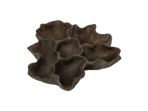Plateau déco en bois ella 64cm marron foncé