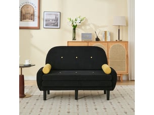 Fauteuil relax noir en velours côtelé avec coffre de rangement et dossier ajustable pour salon moderne