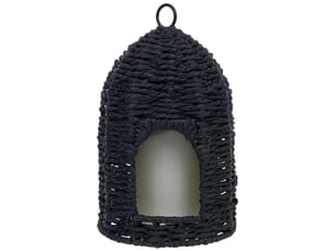Lanterne en papier noir avec bougie led d13x19,522 h cm