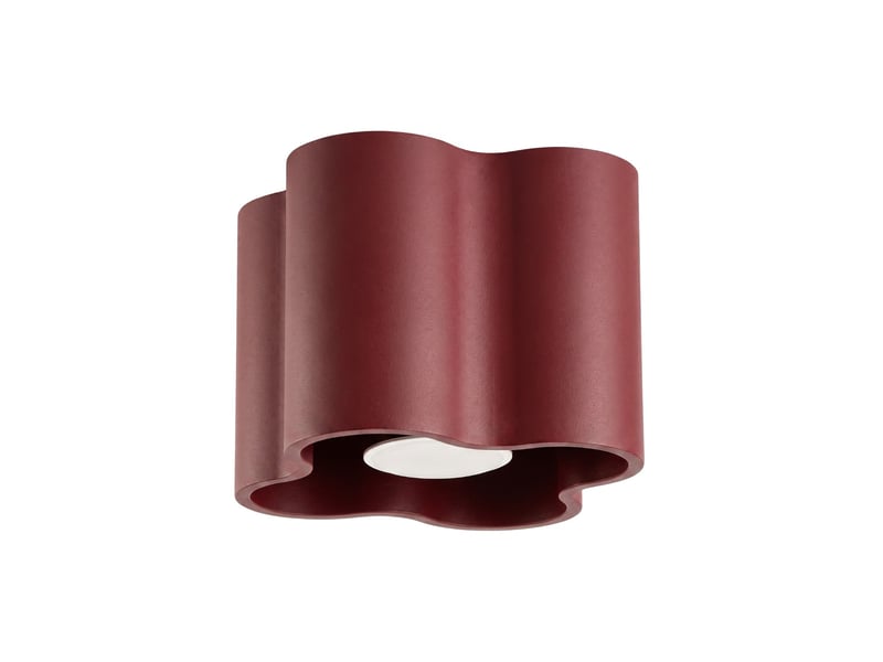  Plafonnier ovio 1 bordeaux gu10 aluminium moderne 10x12x12cm SL.3365 - Conforama A