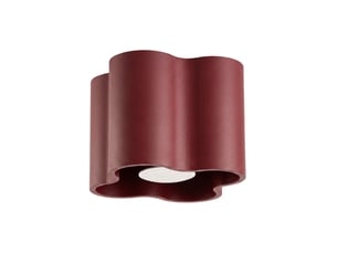 Plafonnier ovio 1 bordeaux gu10 aluminium moderne 10x12x12cm