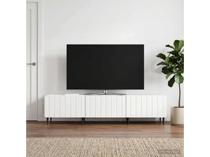 Meuble tv coloris blanc 147 cm <strong></strong>  <strong></strong>