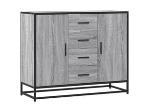Buffet - bahut - meuble de rangement sonoma gris 92x35x76 cm bois d'ingénierie