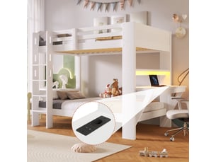 Lit mezzanine 90x200 cm <strong></strong> <strong>Morn Vibe</strong> coloris blanc