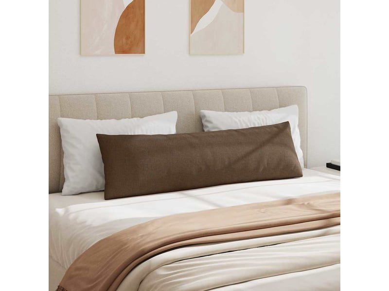  Lot de 2 coussins de canapé, coussins décoratifs tissu marron 145 x 40 cm cf58898  - Conforama D