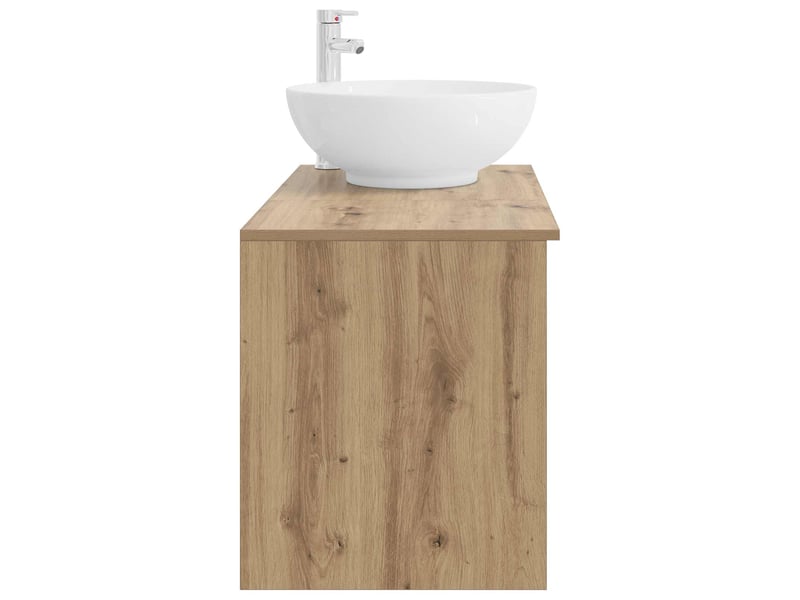 Ensemble de mobilier de salle de bain 2 pcs chêne artisanal shl678 - Conforama E