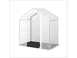 Serre de terrasse avec porte zippée enroulable, serre d’hiver pour plantes, extérieur