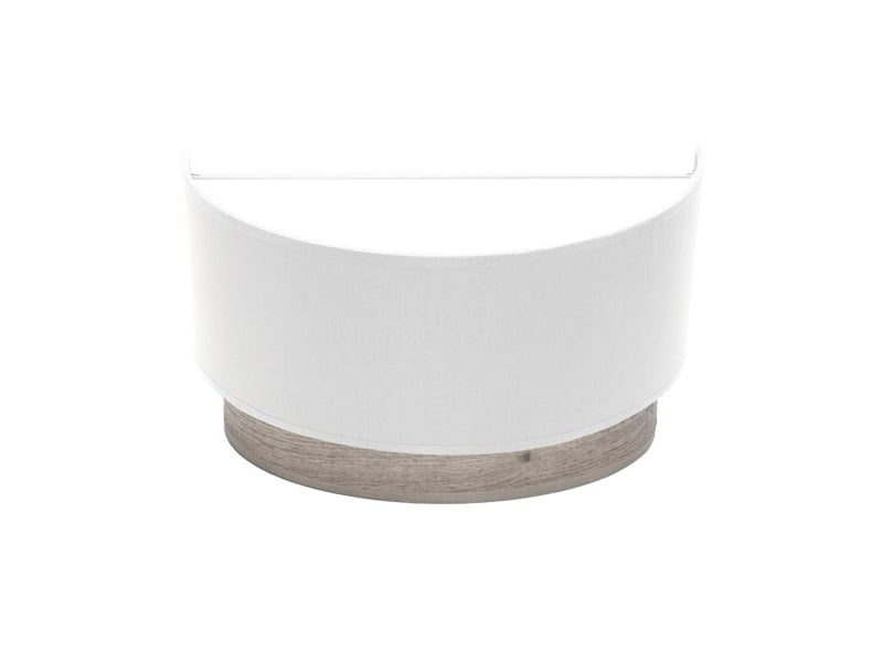 Applique murale fabrilamp tatiana blanc bois gris 1 x e27 17x30x15 cm 189161083 - Conforama A