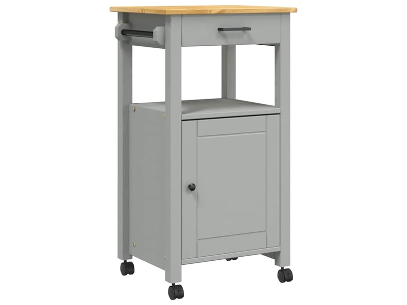  Desserte de cuisine, chariot de rangement monza 48x40x88,5 cm bois massif de pin shl92678  - Conforama A