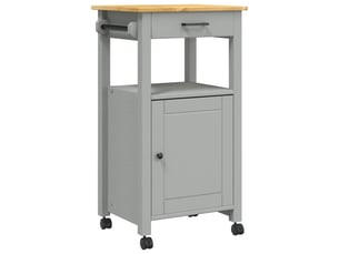 Desserte de cuisine, chariot de rangement monza 48x40x88,5 cm bois massif de pin shl92678