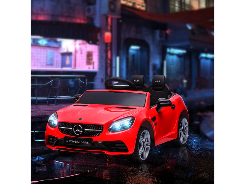  Voiture électrique mercedes slc 300 sous licence officielle pour enfants, avec télécommande, en polypropylène et métal, 107 x 62,5 x 44 cm, rouge.  - Conforama D