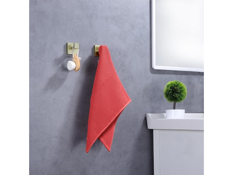 3-pack patères porte-serviettes: carrées, robustes, noir – pour salle de bain & cuisine - Conforama D