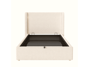 Lit coffre 90x200 cm KORFEE   coloris beige