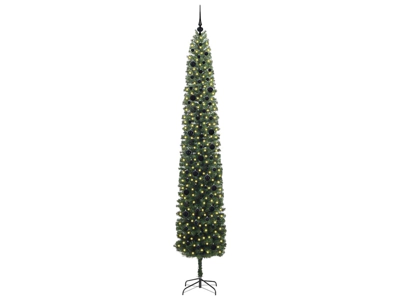  Sapin de noël artificiel, arbre de noël vert 270 cm pvc et acier et plastique shl9123  - Conforama C