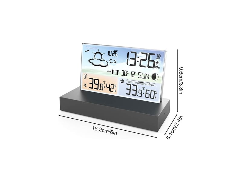  Station météo numérique avec prévisions météorologiques, thermomètre, hygromètre et réveil multifonction chicfurn  - Conforama C