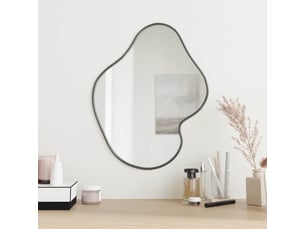 Miroir  à fixer coloris noir <strong></strong>  <strong></strong> - 50 cm x 40 cm