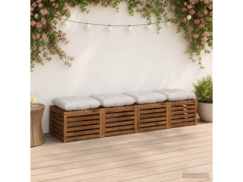  Lot de 4 coussins de siège, coussins d'assise vianen 100 % polyester blanc cf60822  - Conforama B