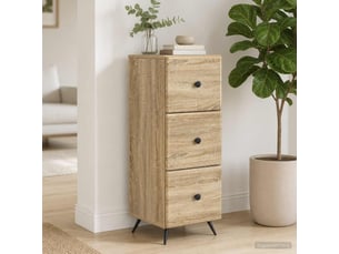 Armoire de rangement bureau, armoire à tiroirs chêne sonoma 33 x 34,5 x 90 cm shl6332