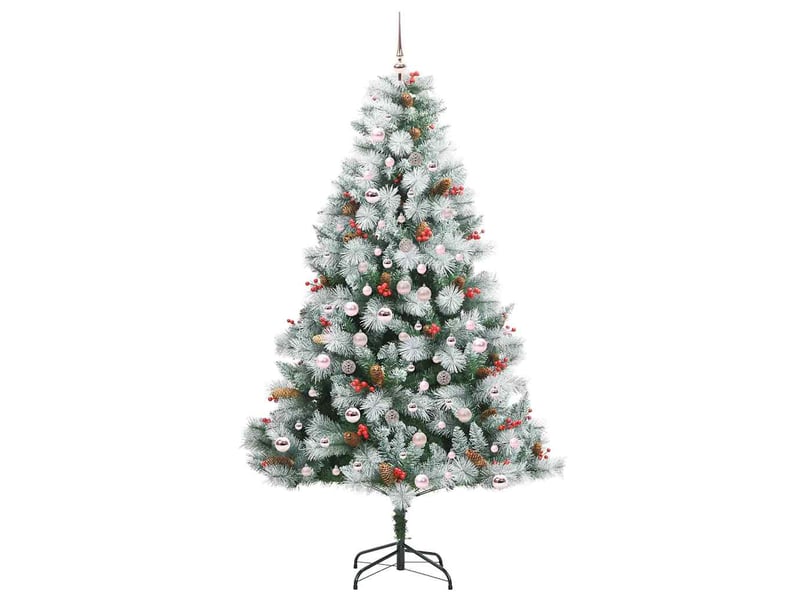  Sapin de noël - arbre de noël artificiel vert et blanc 210 cm  - Conforama D