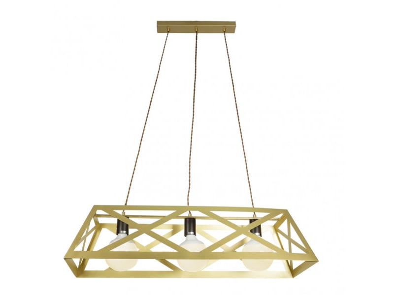  Fabrilamp melli, suspension classique, 3xe27, or mat, 35-125 x 85 x 30 cm 142993102 - Conforama C