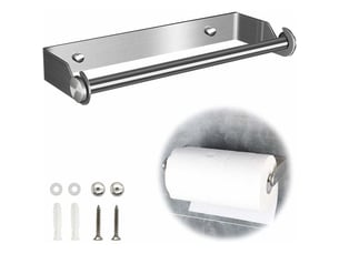 Porte-rouleau essuie-tout en acier inoxydable - distributeur mural pour papier cuisine, armoire, salle de bain et wc