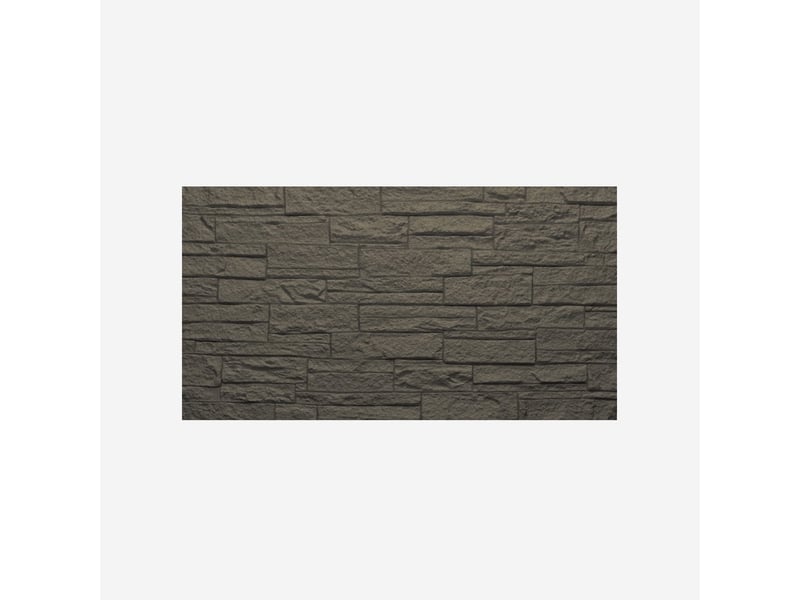 Panneau mural 3d effet pierre en polyuréthane 12 pièces 120x60 cm - noir  - Conforama A