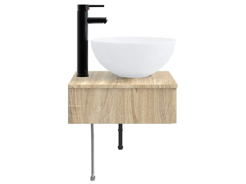  Basin de lavage mural, lavabo chêne sonoma 40x41x40.5 cm  - Conforama D