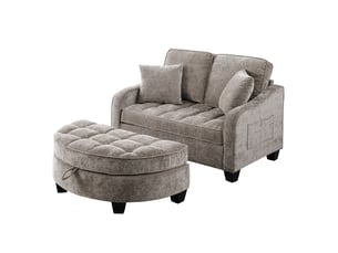 Canapé convertible - canapé-lit 2 en 1 multifonction avec rangement - housse respirante - bois d’eucalyptus - marron