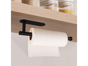Porte papier toilette, porte-mouchoirs en acier inoxydable, porte-serviettes porte rouleau auto-adhésif ou perçable,noir