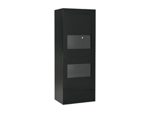 Vitrine coloris noir 3 étagère(s) <strong>MEULVA</strong> <strong></strong> - 61 cmx162 cm
